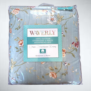 Waverly Garden Glitz 3 Piece Reversible Bedspread Set in King